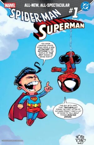 Spider-man Superman 1 - Marvel/DC - Skottie Young Variant  - On Pre-Order - Shipping in April